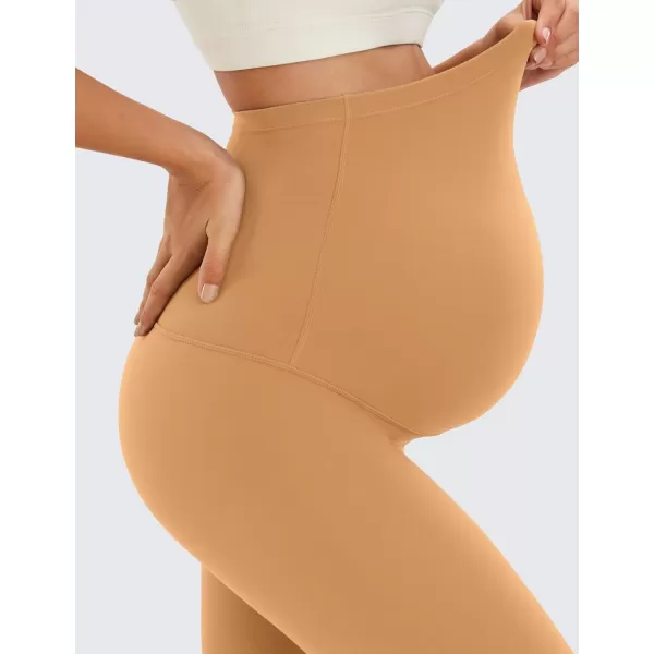 CRZ YOGA Womens Butterluxe Maternity Leggings 25  28  Workout Activewear Yoga Pregnancy Pants Over The Belly Buttery Soft25 inches Doe Brown