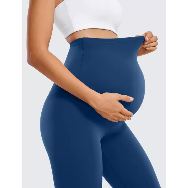 CRZ YOGA Womens Butterluxe Maternity Leggings 25  28  Workout Activewear Yoga Pregnancy Pants Over The Belly Buttery Soft25 inches French Navy