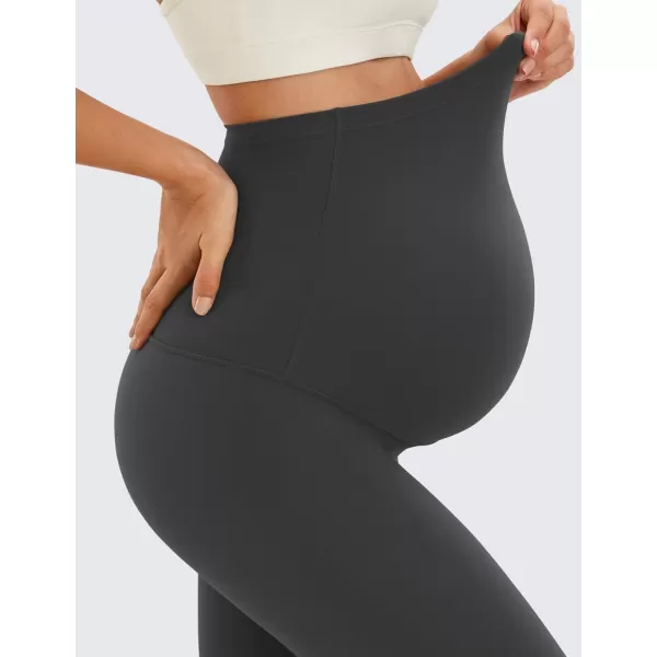 CRZ YOGA Womens Butterluxe Maternity Leggings 25  28  Workout Activewear Yoga Pregnancy Pants Over The Belly Buttery Soft25 inches Mysterious Grey