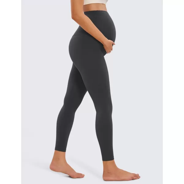 CRZ YOGA Womens Butterluxe Maternity Leggings 25  28  Workout Activewear Yoga Pregnancy Pants Over The Belly Buttery Soft25 inches Mysterious Grey