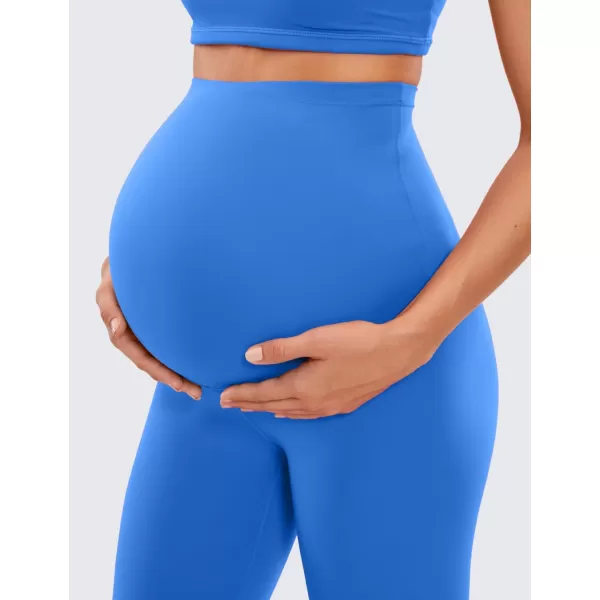 CRZ YOGA Womens Butterluxe Maternity Leggings 25  28  Workout Activewear Yoga Pregnancy Pants Over The Belly Buttery Soft25 inches Sparkle Blue