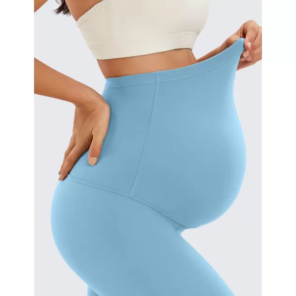 CRZ YOGA Womens Butterluxe Maternity Leggings 25  28  Workout Activewear Yoga Pregnancy Pants Over The Belly Buttery Soft25 inches Universe Blue