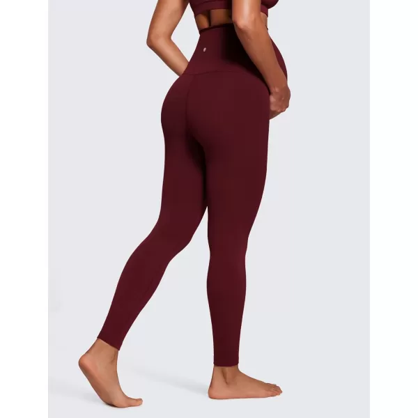 CRZ YOGA Womens Butterluxe Maternity Leggings 25  28  Workout Activewear Yoga Pregnancy Pants Over The Belly Buttery Soft28 inches Red Merlot