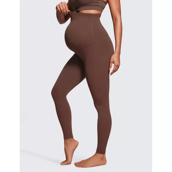 CRZ YOGA Womens Butterluxe Maternity Leggings Over The Belly 28  Workout Activewear Yoga Pregnancy Pants Buttery SoftCoffee Brown