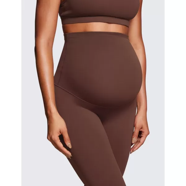 CRZ YOGA Womens Butterluxe Maternity Leggings Over The Belly 28  Workout Activewear Yoga Pregnancy Pants Buttery SoftCoffee Brown