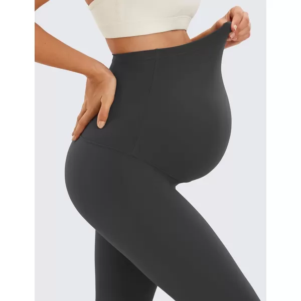 CRZ YOGA Womens Butterluxe Maternity Leggings Over The Belly 28  Workout Activewear Yoga Pregnancy Pants Buttery SoftMysterious Grey