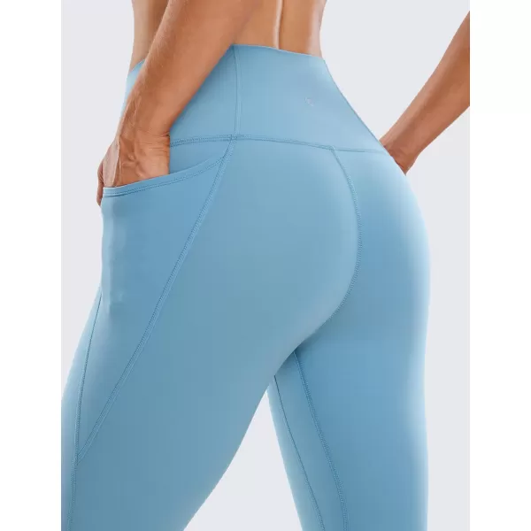 CRZ YOGA Womens Butterluxe Workout Capri Leggings with Pockets 17 Inches  High Waisted Crop Gym Yoga Pants Buttery Soft17 inches Pure Blue