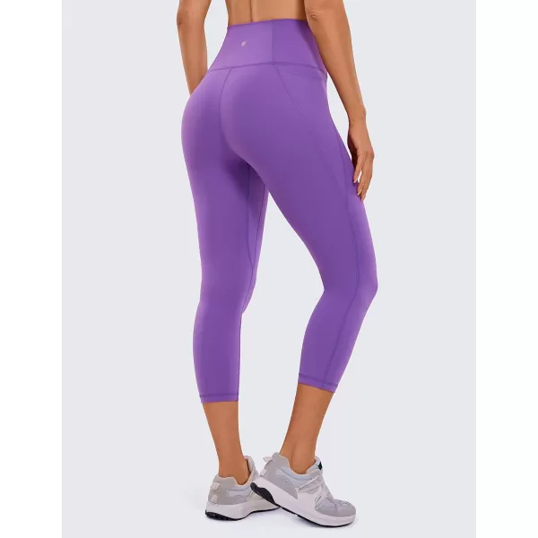 CRZ YOGA Womens Butterluxe Workout Capri Leggings with Pockets 21 Inches  High Waisted Gym Athletic Crop Yoga Leggings21 inches Royal Lilac