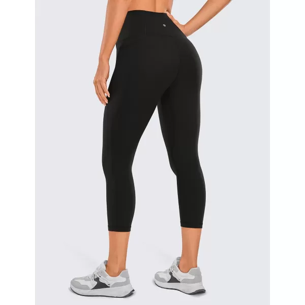 CRZ YOGA Womens Butterluxe Workout Capri Leggings with Pockets 21 Inches  High Waisted Gym Athletic Crop Yoga LeggingsBlack