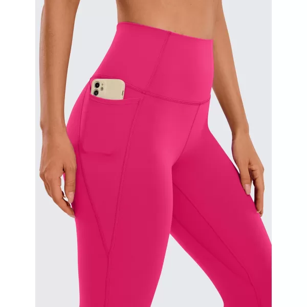 CRZ YOGA Womens Butterluxe Workout Capri Leggings with Pockets 21 Inches  High Waisted Gym Athletic Crop Yoga LeggingsGranita Pink