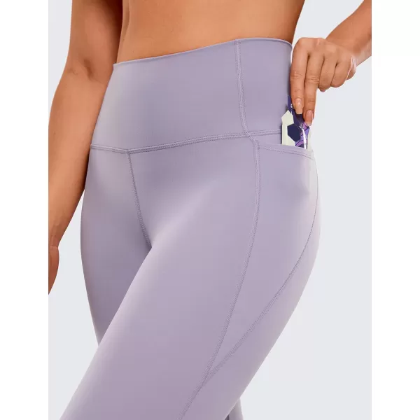 CRZ YOGA Womens Butterluxe Workout Capri Leggings with Pockets 21 Inches  High Waisted Gym Athletic Crop Yoga LeggingsLavender Mist