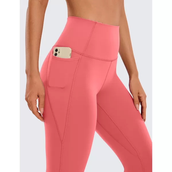 CRZ YOGA Womens Butterluxe Workout Capri Leggings with Pockets 21 Inches  High Waisted Gym Athletic Crop Yoga LeggingsRaspberry Sorbet