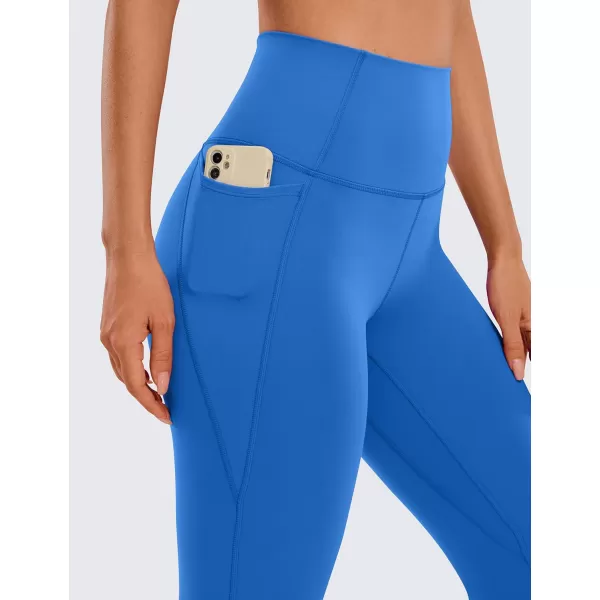 CRZ YOGA Womens Butterluxe Workout Capri Leggings with Pockets 21 Inches  High Waisted Gym Athletic Crop Yoga LeggingsSparkle Blue