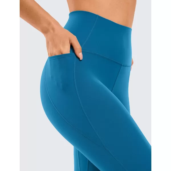 CRZ YOGA Womens Butterluxe Workout Capri Leggings with Pockets 21 Inches  High Waisted Gym Athletic Crop Yoga LeggingsSupersonic Blue