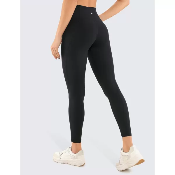 CRZ YOGA Womens Butterluxe Workout Leggings 25 Inches  High Waisted Gym Yoga Pants with Pockets Buttery SoftBlack