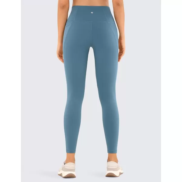 CRZ YOGA Womens Butterluxe Workout Leggings 25 Inches  High Waisted Gym Yoga Pants with Pockets Buttery SoftBlue Ashes