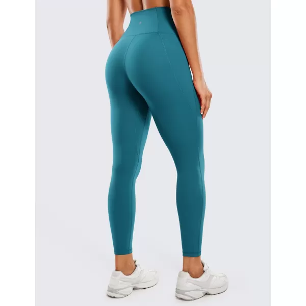 CRZ YOGA Womens Butterluxe Workout Leggings 25 Inches  High Waisted Gym Yoga Pants with Pockets Buttery SoftBorealis Green