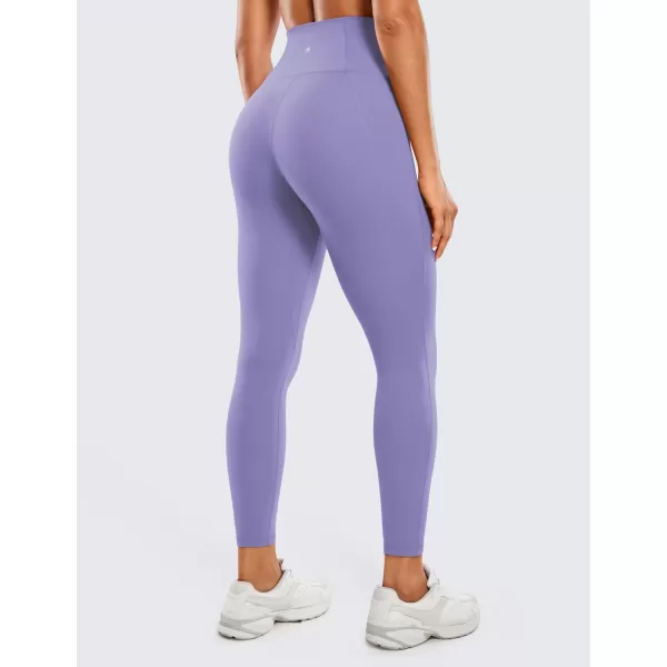 CRZ YOGA Womens Butterluxe Workout Leggings 25 Inches  High Waisted Gym Yoga Pants with Pockets Buttery SoftDark Lavender Purple