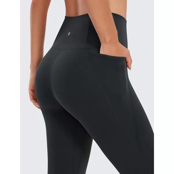 CRZ YOGA Womens Butterluxe Workout Leggings 25 Inches  High Waisted Gym Yoga Pants with Pockets Buttery SoftMelanite