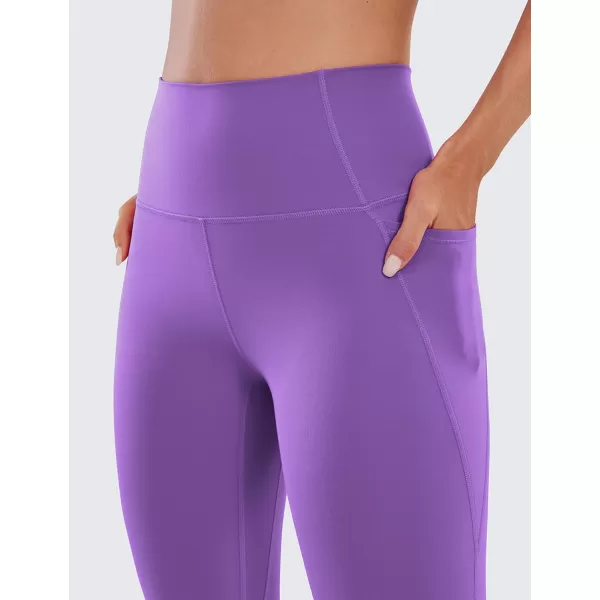 CRZ YOGA Womens Butterluxe Workout Leggings 25 Inches  High Waisted Gym Yoga Pants with Pockets Buttery SoftRoyal Lilac