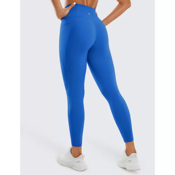 CRZ YOGA Womens Butterluxe Workout Leggings 25 Inches  High Waisted Gym Yoga Pants with Pockets Buttery SoftSparkle Blue