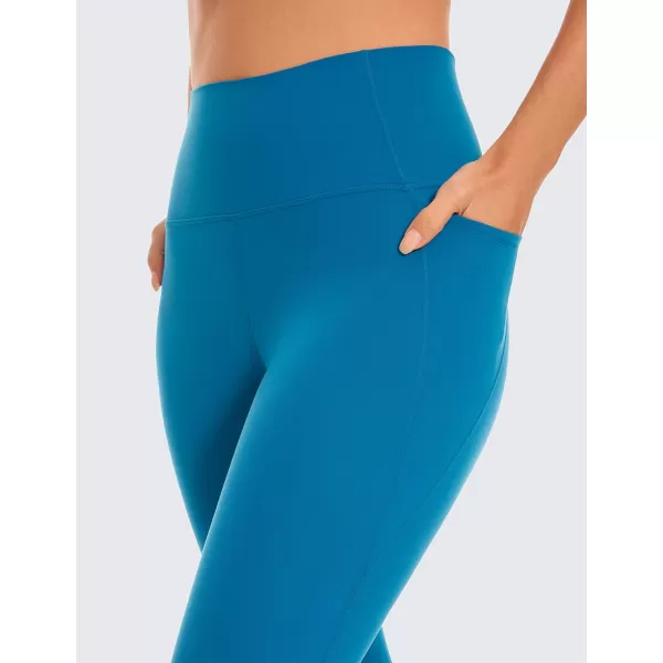 CRZ YOGA Womens Butterluxe Workout Leggings 25 Inches  High Waisted Gym Yoga Pants with Pockets Buttery SoftSupersonic Blue