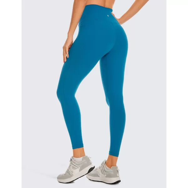 CRZ YOGA Womens Butterluxe Workout Leggings 25 Inches  High Waisted Gym Yoga Pants with Pockets Buttery SoftSupersonic Blue