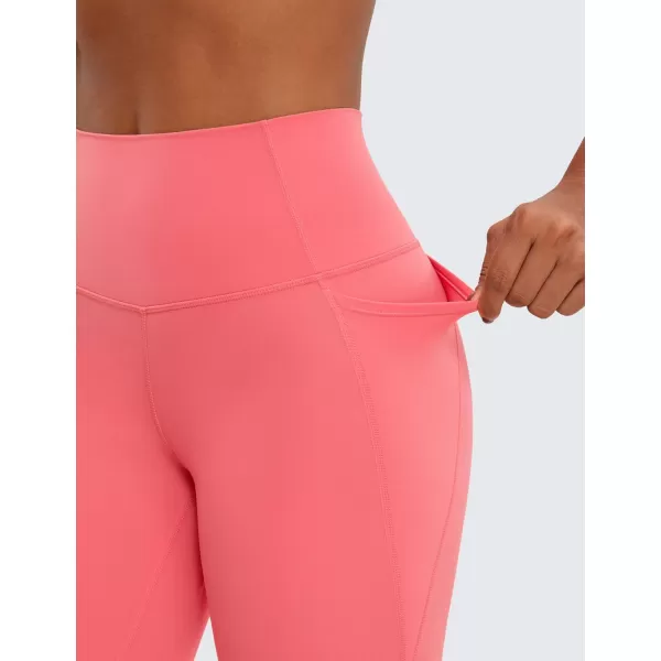 CRZ YOGA Womens Butterluxe Workout Yoga Capri Leggings 23 Inches  High Waist Crop Pants with Pockets Buttery Soft Gym23 inches Raspberry Sorbet