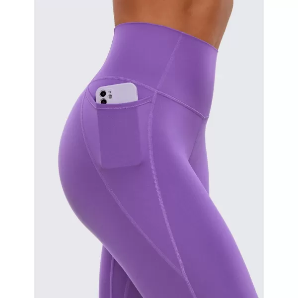 CRZ YOGA Womens Butterluxe Workout Yoga Capri Leggings 23 Inches  High Waist Crop Pants with Pockets Buttery Soft Gym23 inches Royal Lilac