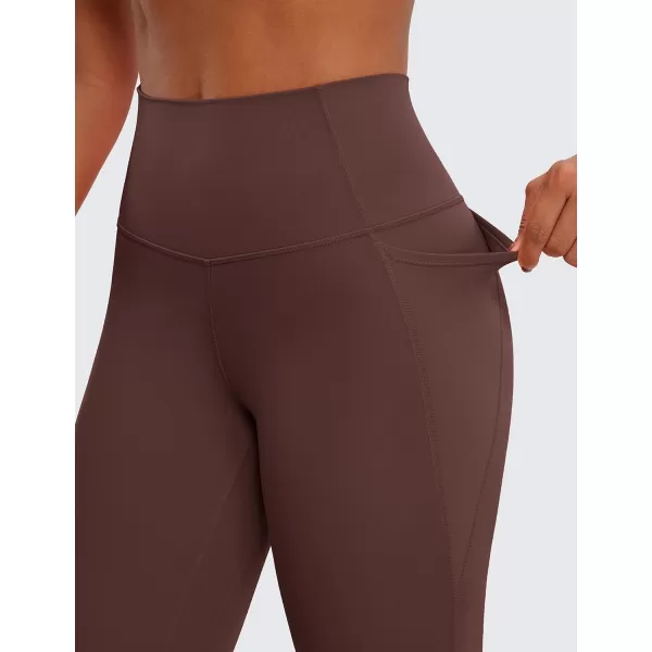 CRZ YOGA Womens Butterluxe Workout Yoga Capri Leggings 23 Inches  High Waist Crop Pants with Pockets Buttery Soft Gym23 inches Taupe