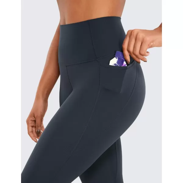 CRZ YOGA Womens Butterluxe Workout Yoga Capri Leggings 23 Inches  High Waist Crop Pants with Pockets Buttery Soft Gym23 inches True Navy