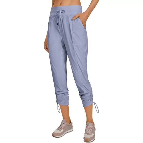 CRZ YOGA Womens Casual 78 Pants 2527  Lightweight Workout Outdoor Athletic Track Travel Lounge Joggers PocketsAdobeblue