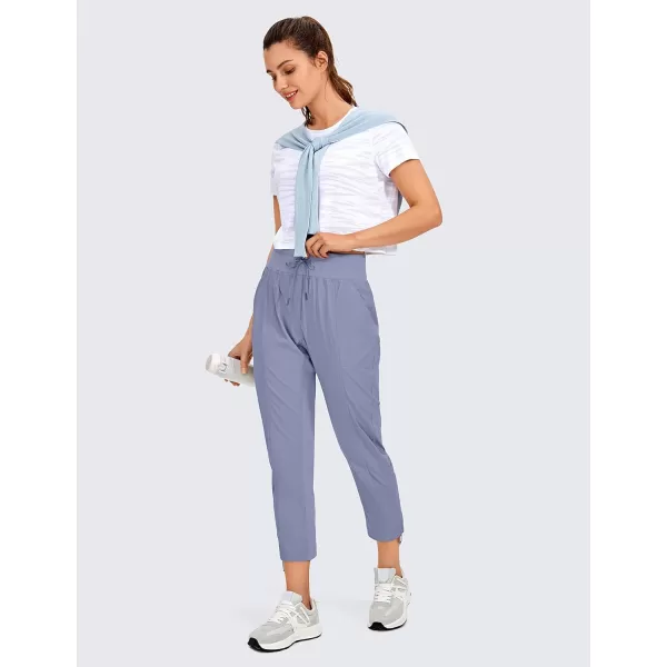 CRZ YOGA Womens Casual 78 Pants 2527  Lightweight Workout Outdoor Athletic Track Travel Lounge Joggers PocketsAdobeblue