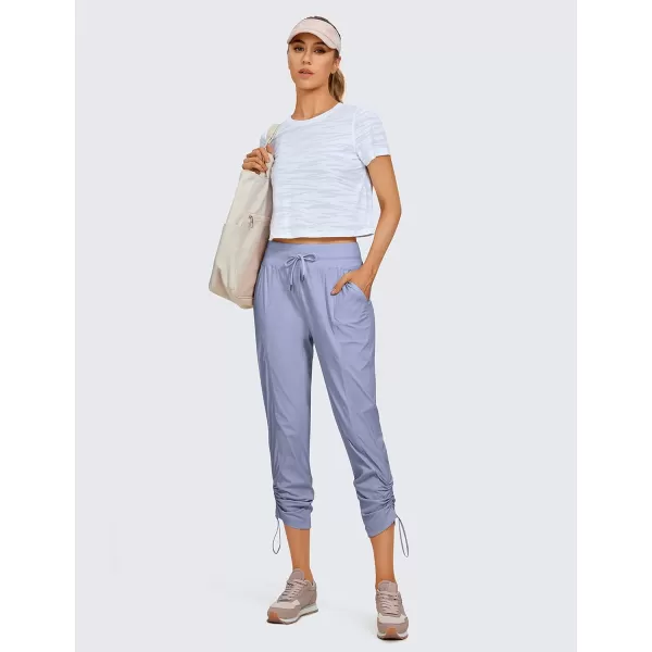 CRZ YOGA Womens Casual 78 Pants 2527  Lightweight Workout Outdoor Athletic Track Travel Lounge Joggers PocketsAdobeblue