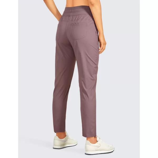 CRZ YOGA Womens Casual 78 Pants 2527  Lightweight Workout Outdoor Athletic Track Travel Lounge Joggers PocketsAntique Bark