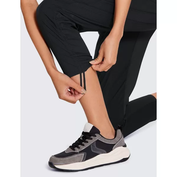 CRZ YOGA Womens Casual 78 Pants 2527  Lightweight Workout Outdoor Athletic Track Travel Lounge Joggers PocketsBlack