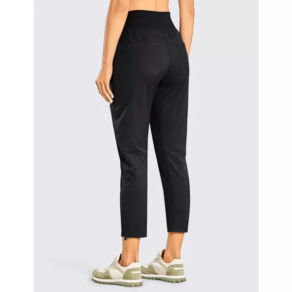 CRZ YOGA Womens Casual 78 Pants 2527  Lightweight Workout Outdoor Athletic Track Travel Lounge Joggers PocketsBlack