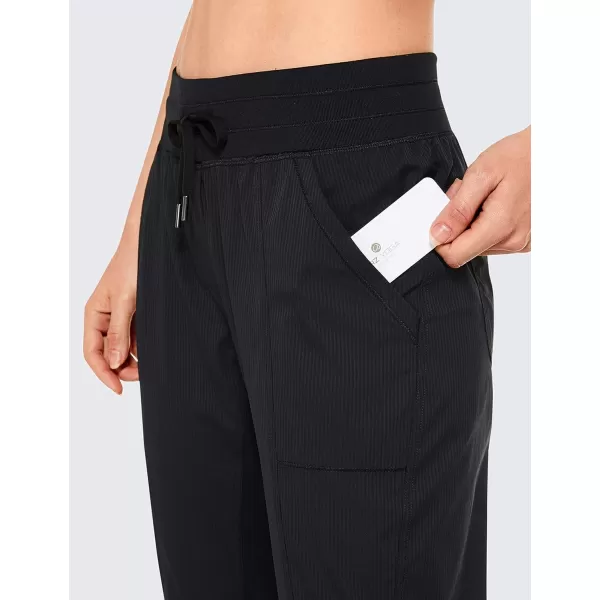 CRZ YOGA Womens Casual 78 Pants 2527  Lightweight Workout Outdoor Athletic Track Travel Lounge Joggers PocketsBlack