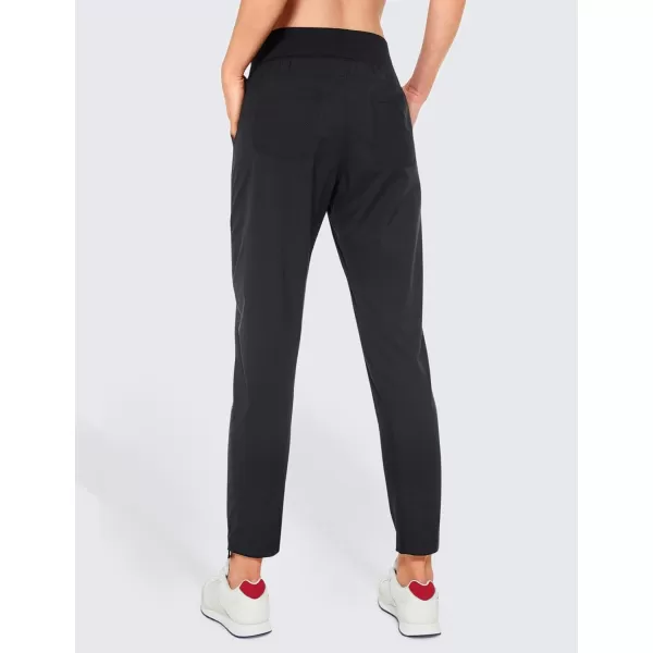 CRZ YOGA Womens Casual 78 Pants 2527  Lightweight Workout Outdoor Athletic Track Travel Lounge Joggers PocketsBlack