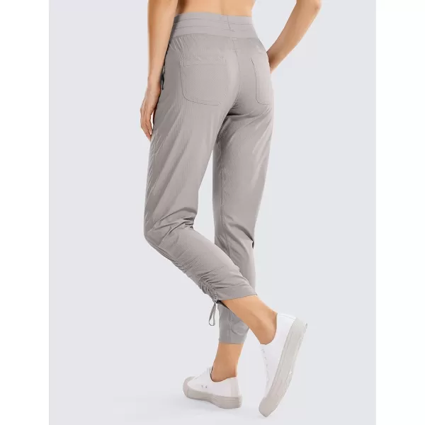 CRZ YOGA Womens Casual 78 Pants 2527  Lightweight Workout Outdoor Athletic Track Travel Lounge Joggers PocketsDark Chrome