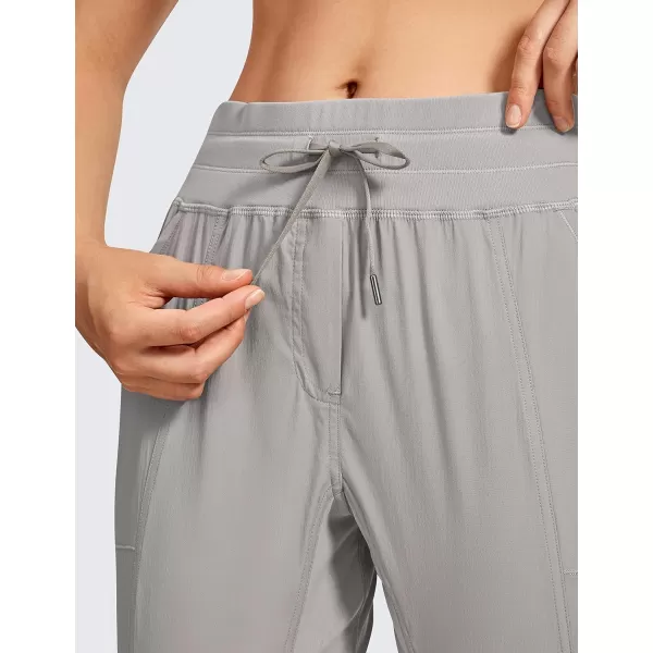 CRZ YOGA Womens Casual 78 Pants 2527  Lightweight Workout Outdoor Athletic Track Travel Lounge Joggers PocketsDark Chrome