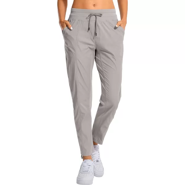 CRZ YOGA Womens Casual 78 Pants 2527  Lightweight Workout Outdoor Athletic Track Travel Lounge Joggers PocketsDark Chrome