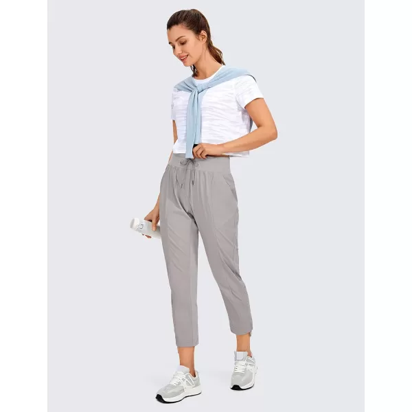 CRZ YOGA Womens Casual 78 Pants 2527  Lightweight Workout Outdoor Athletic Track Travel Lounge Joggers PocketsDark Chrome