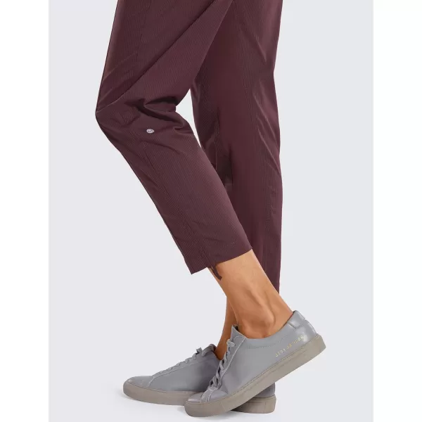 CRZ YOGA Womens Casual 78 Pants 2527  Lightweight Workout Outdoor Athletic Track Travel Lounge Joggers PocketsDark Russet