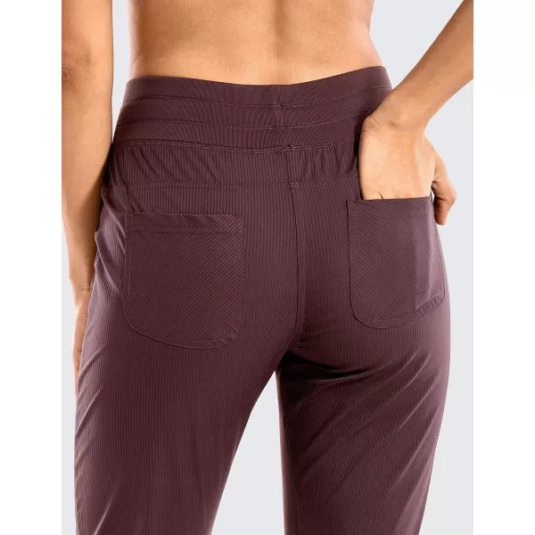 CRZ YOGA Womens Casual 78 Pants 2527  Lightweight Workout Outdoor Athletic Track Travel Lounge Joggers PocketsDark Russet