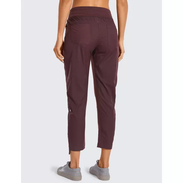 CRZ YOGA Womens Casual 78 Pants 2527  Lightweight Workout Outdoor Athletic Track Travel Lounge Joggers PocketsDark Russet