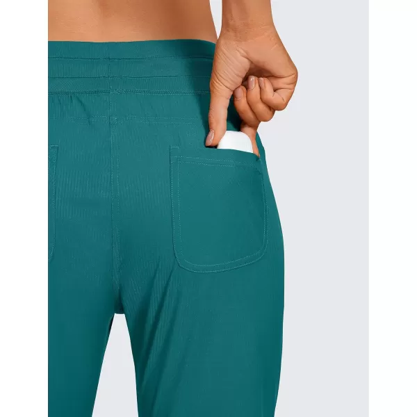 CRZ YOGA Womens Casual 78 Pants 2527  Lightweight Workout Outdoor Athletic Track Travel Lounge Joggers PocketsGreen Jade