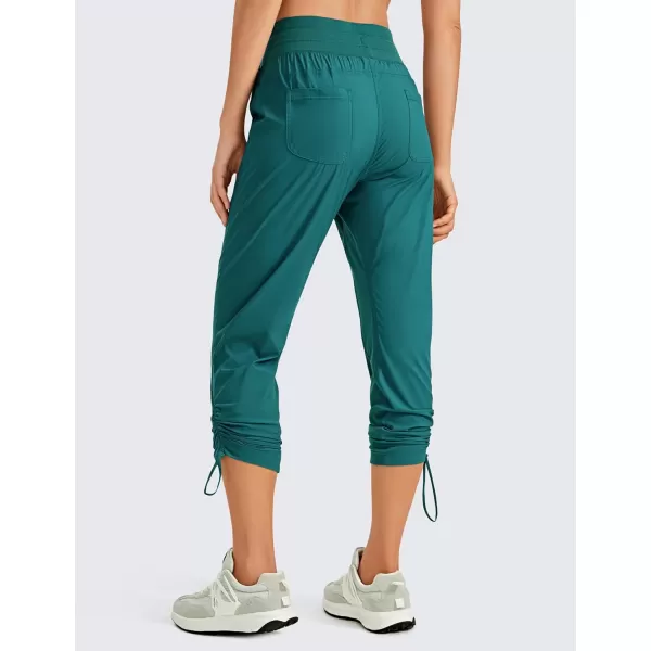 CRZ YOGA Womens Casual 78 Pants 2527  Lightweight Workout Outdoor Athletic Track Travel Lounge Joggers PocketsGreen Jade