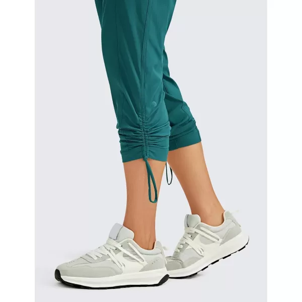 CRZ YOGA Womens Casual 78 Pants 2527  Lightweight Workout Outdoor Athletic Track Travel Lounge Joggers PocketsGreen Jade