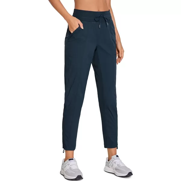 CRZ YOGA Womens Casual 78 Pants 2527  Lightweight Workout Outdoor Athletic Track Travel Lounge Joggers PocketsInk Blue